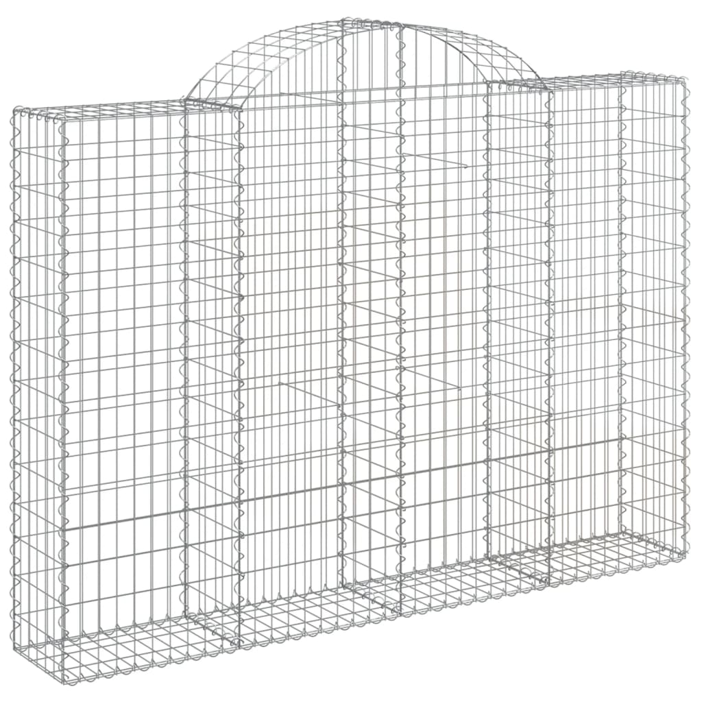 vidaXL 11 db íves horganyzott vas gabion kosár 200x30x140/160 cm