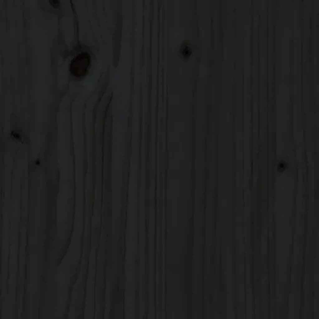 vidaXL fekete tömör fenyőfa dohányzóasztal 120 x 50 x 40,5 cm