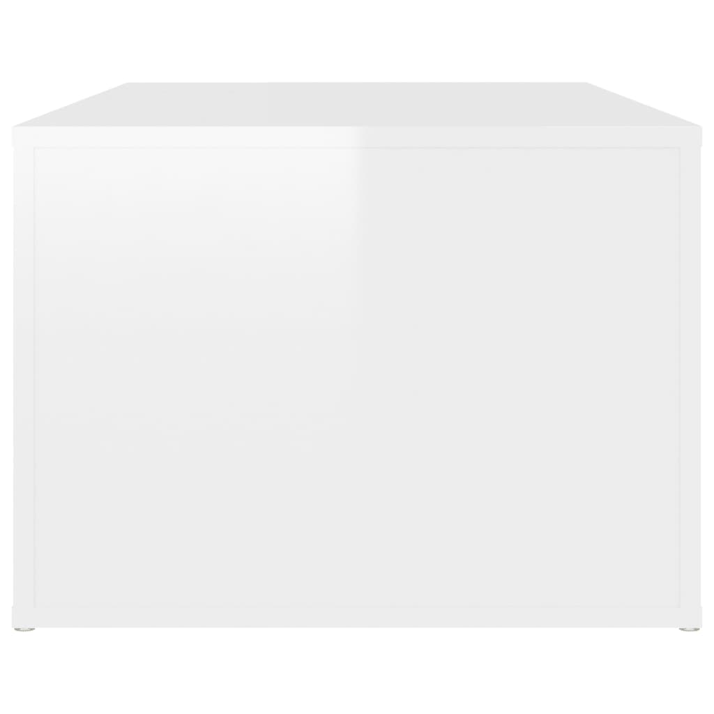 vidaXL magasfényű fehér szerelt fa dohányzóasztal 100 x 50 x 36 cm