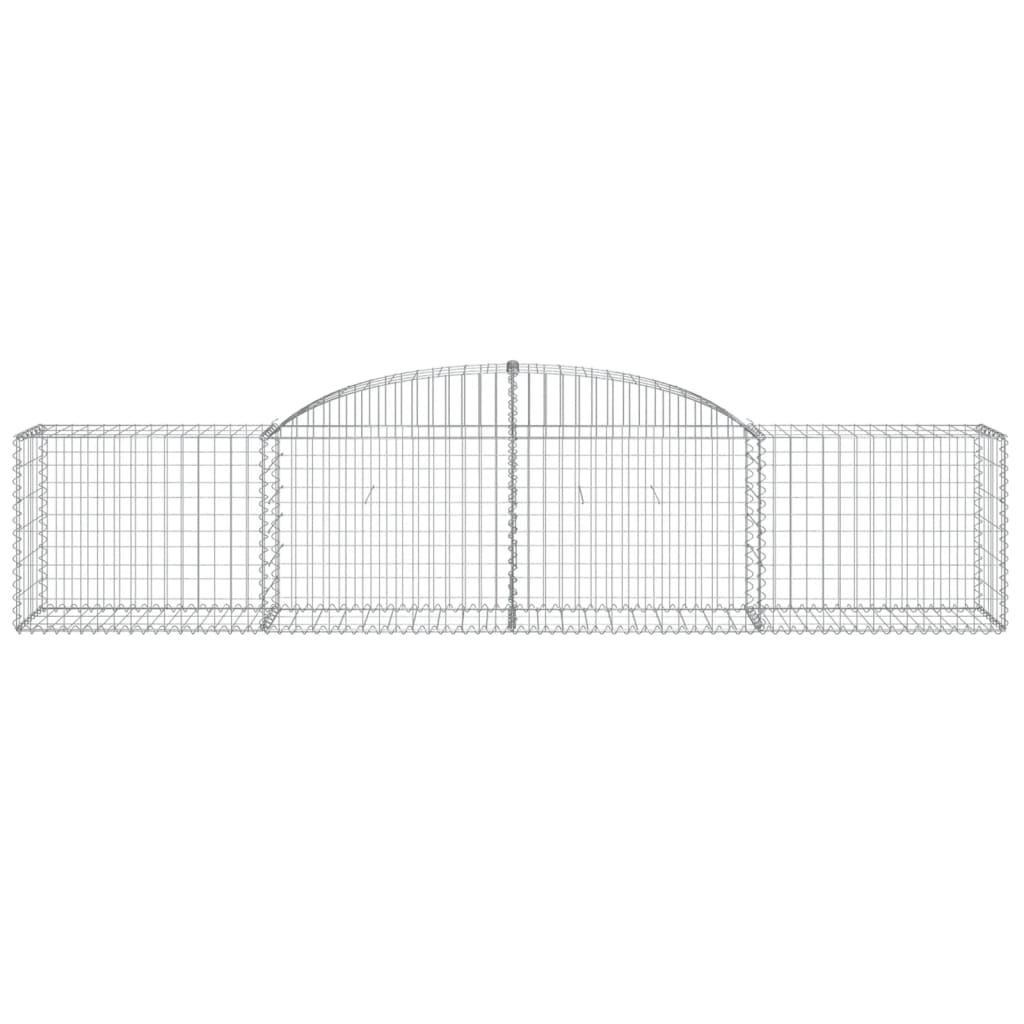 vidaXL íves horganyzott vas gabion kosár 300 x 50 x 60/80 cm