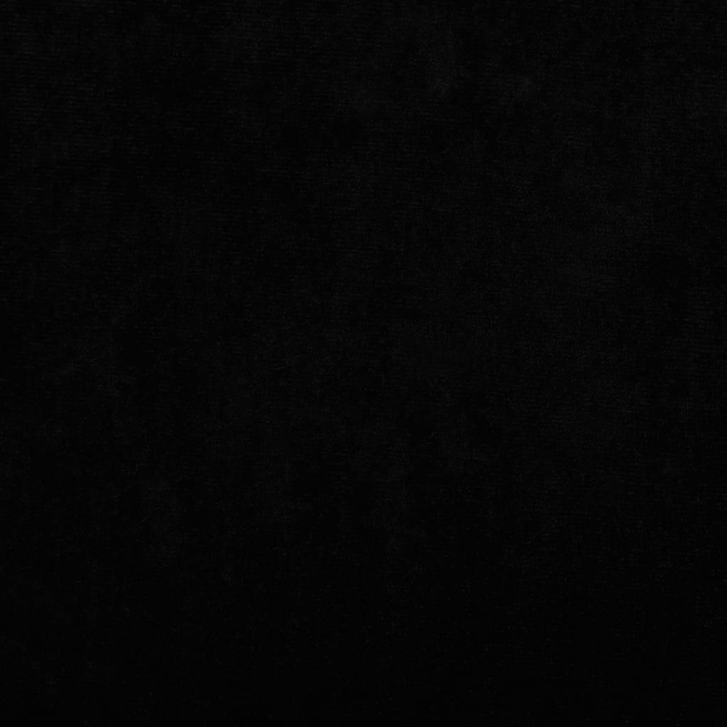 vidaXL fekete bársony kutyaágy hosszabbítóval 100 x 50 x 30 cm