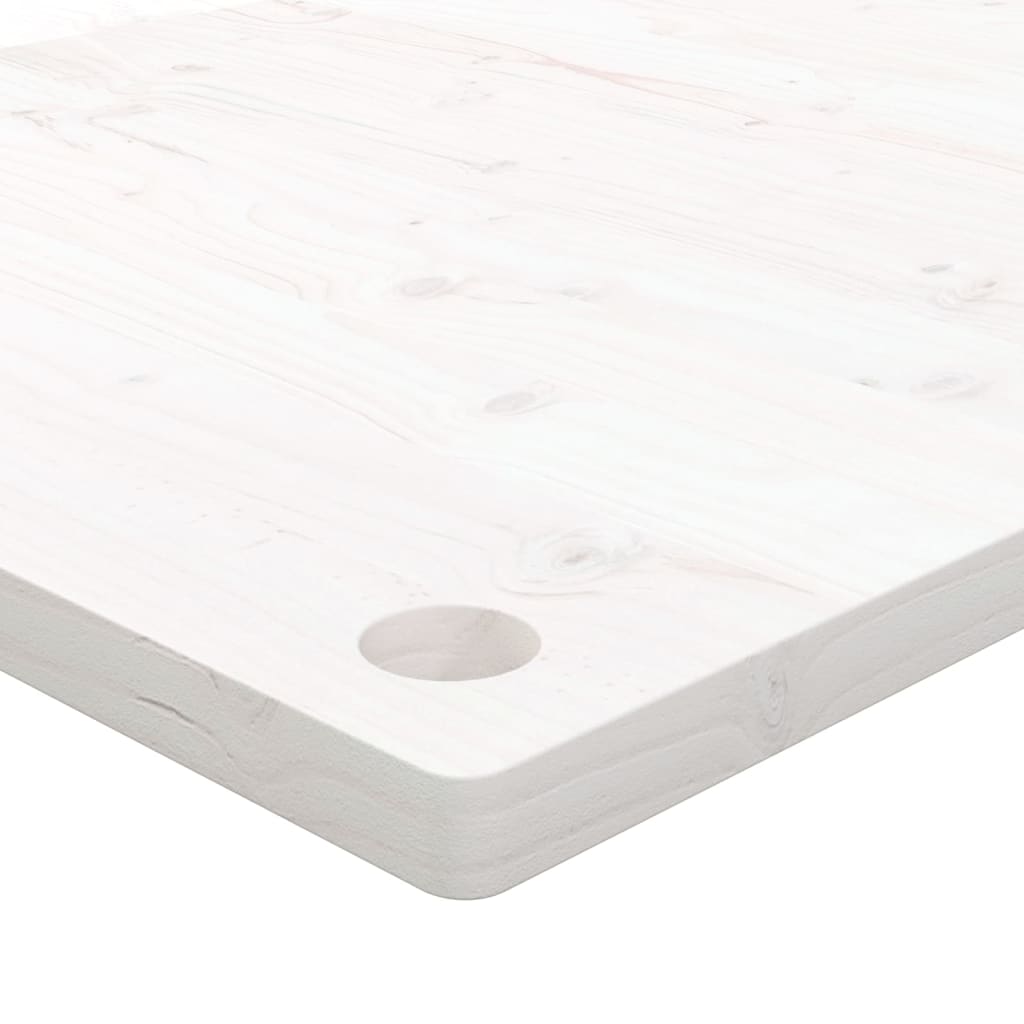 vidaXL fehér tömör fenyőfa asztallap 100 x 60 x 2,5 cm