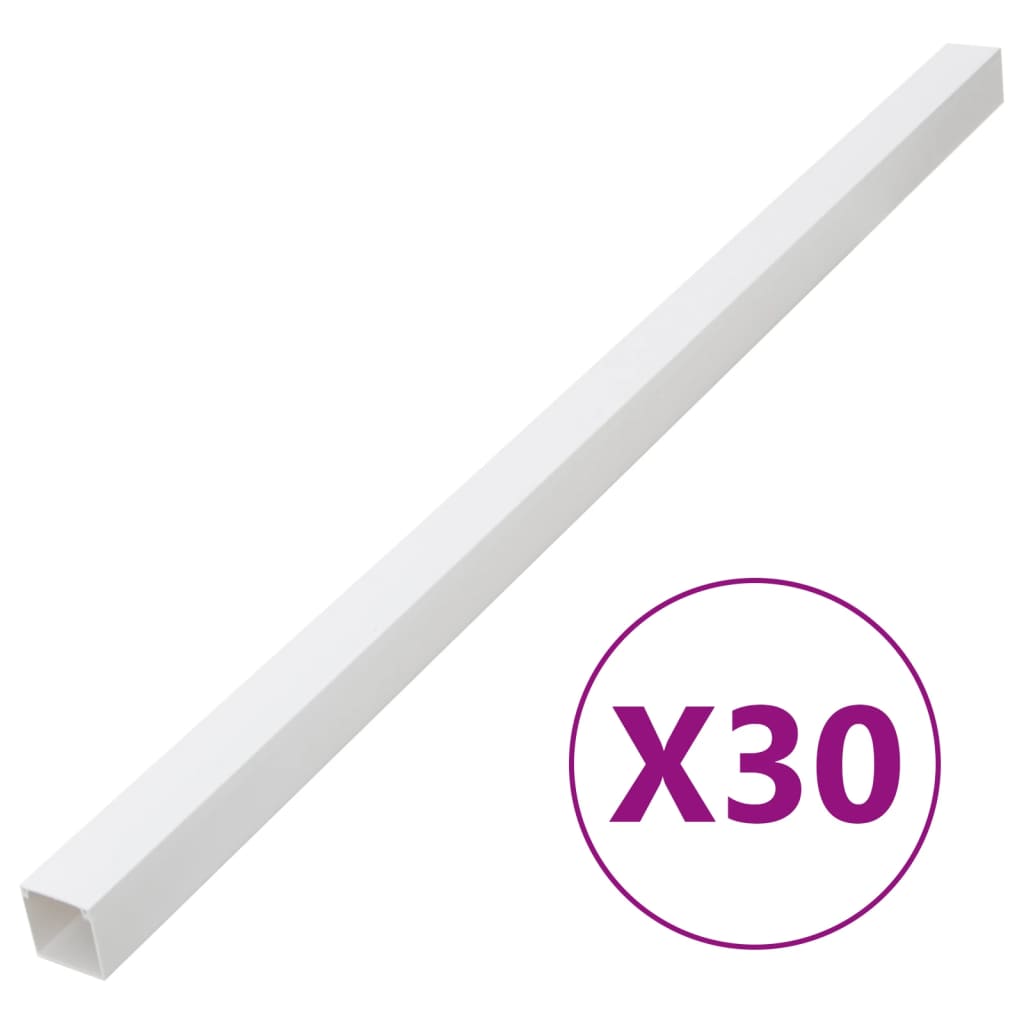 vidaXL PVC kábelcsatornák 100 x 40 mm 30 m