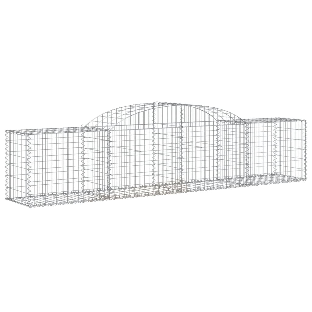 vidaXL 15 db íves horganyzott vas gabion kosár 300x50x60/80 cm