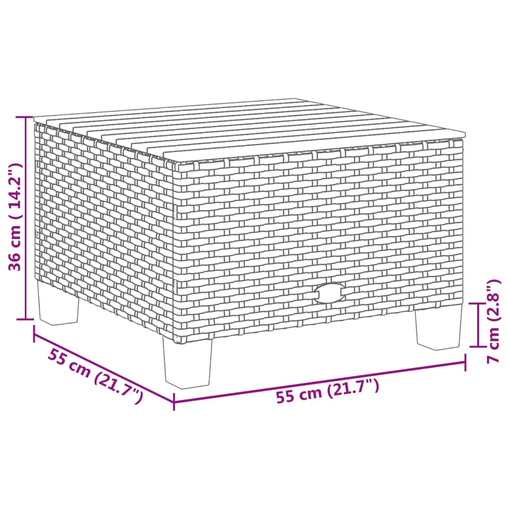 vidaXL 8 részes szürke polyrattan kerti ülőgarnitúra párnákkal