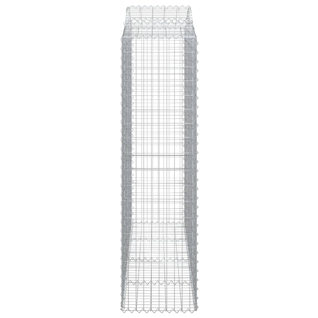 vidaXL 3 db íves horganyzott vas gabion kosár 200x50x180/200 cm