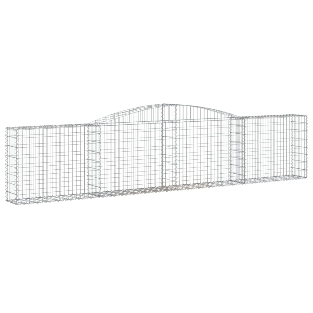 vidaXL 5 db íves horganyzott vas gabion kosár 400x30x80/100 cm