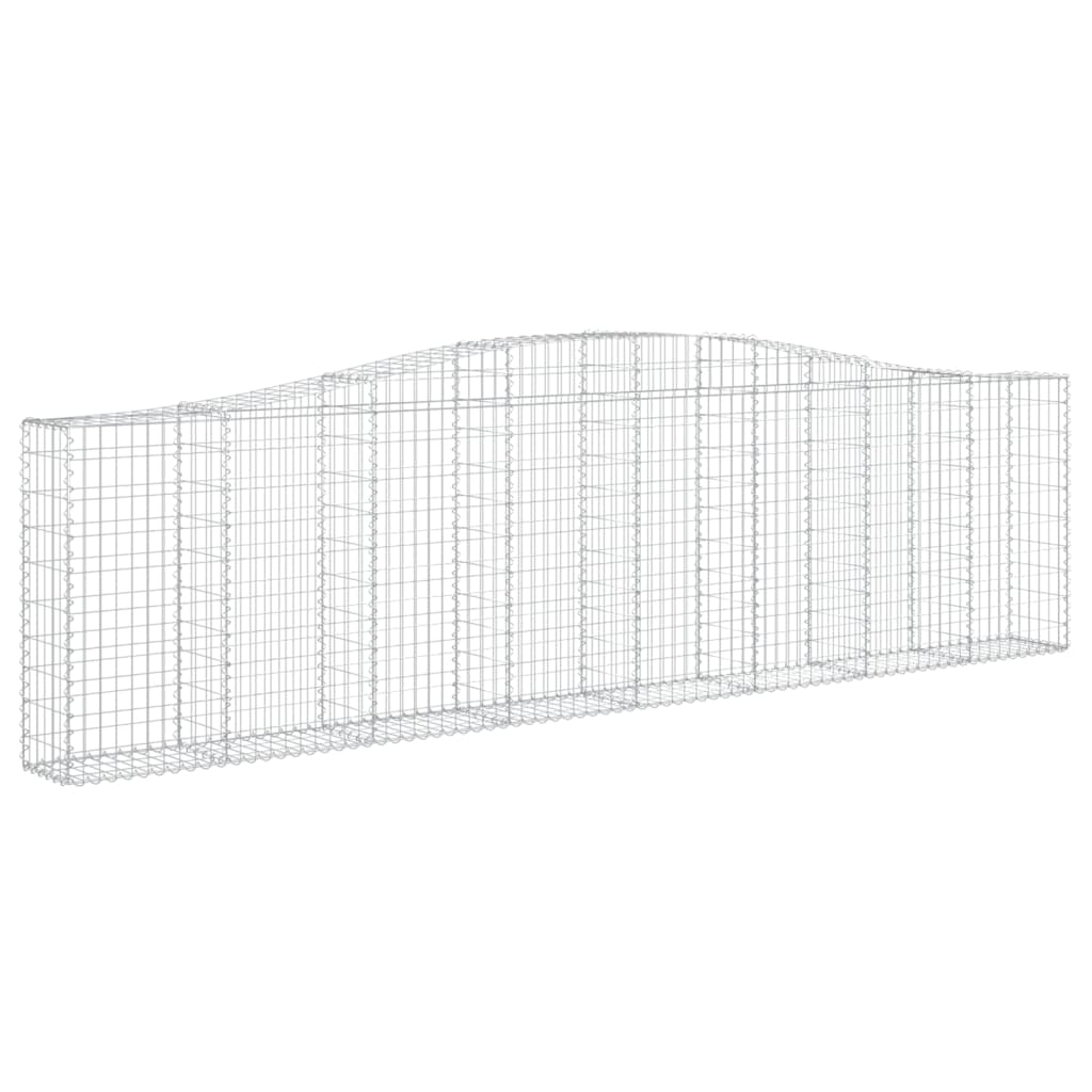 vidaXL 9 db íves horganyzott vas gabion kosár 400x30x100/120 cm