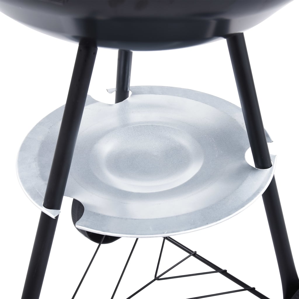 vidaXL hordozható XXL faszenes gömbgrill kerekekkel 44 cm