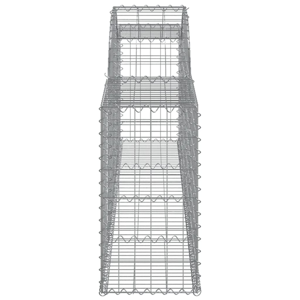 vidaXL 20 db íves horganyzott vas gabion kosár 300x30x60/80 cm