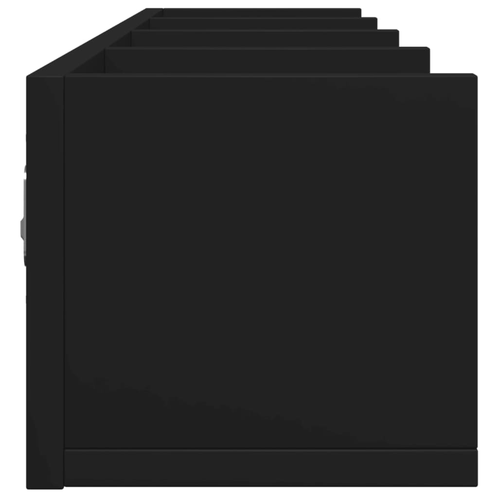 vidaXL 2 db fekete szerelt fa faliszekrény 99x18x16,5 cm