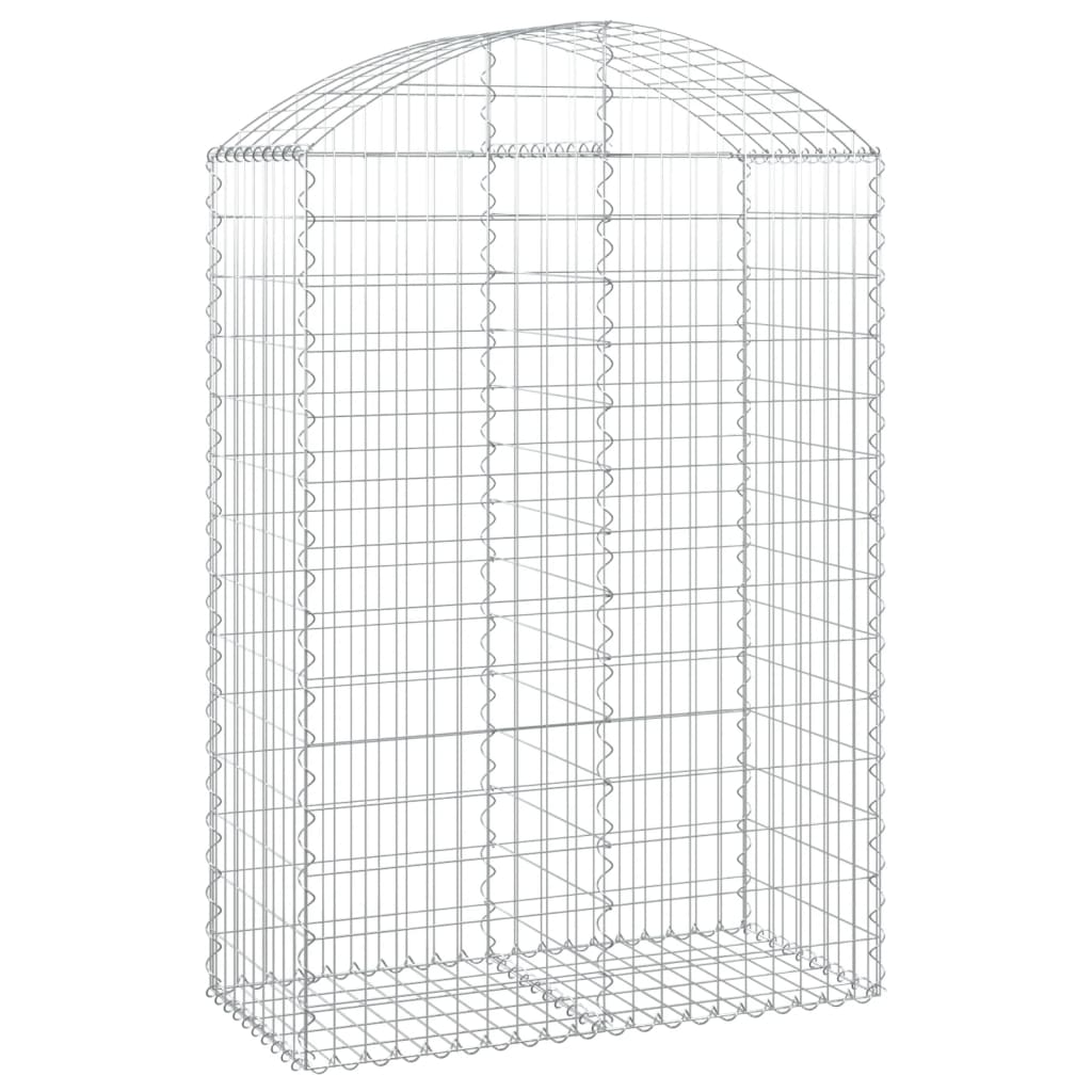 vidaXL íves horganyzott vas gabion kosár 100x50x140/160 cm