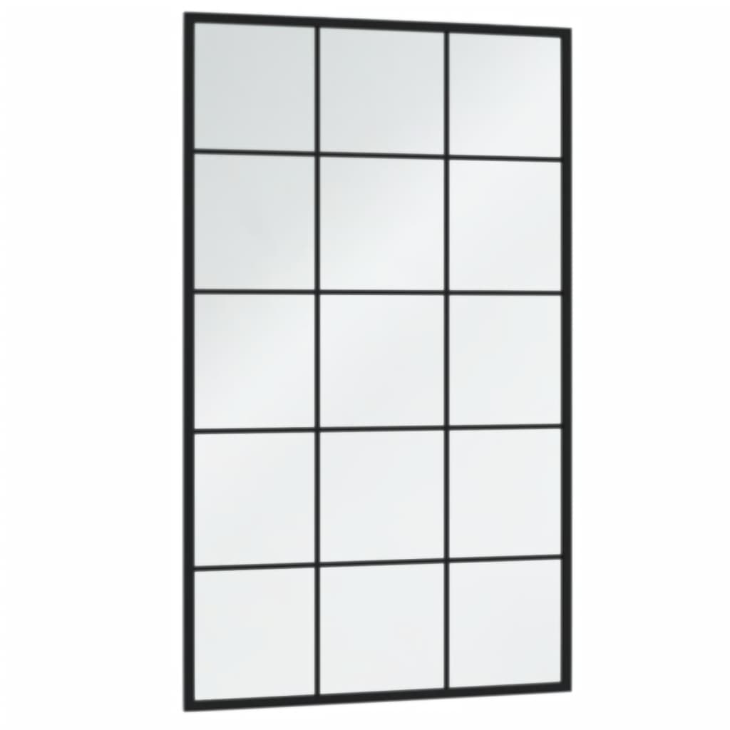 vidaXL 3 db fekete fém fali tükör 100x60 cm