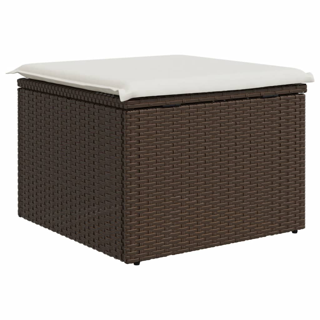 vidaXL barna polyrattan kerti szék párnával 55 x 55 x 37 cm