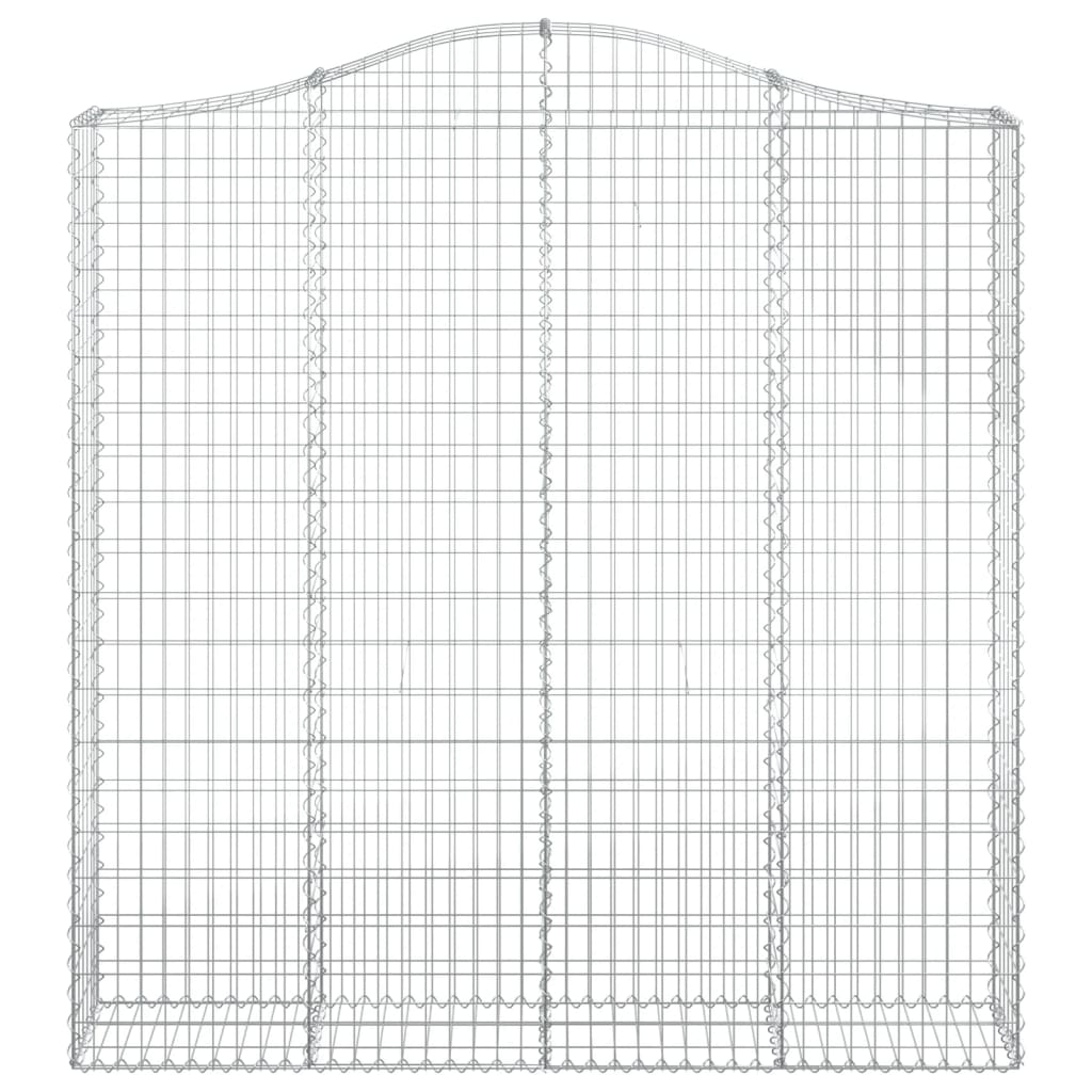 vidaXL 4 db íves horganyzott vas gabion kosár 200x30x200/220 cm