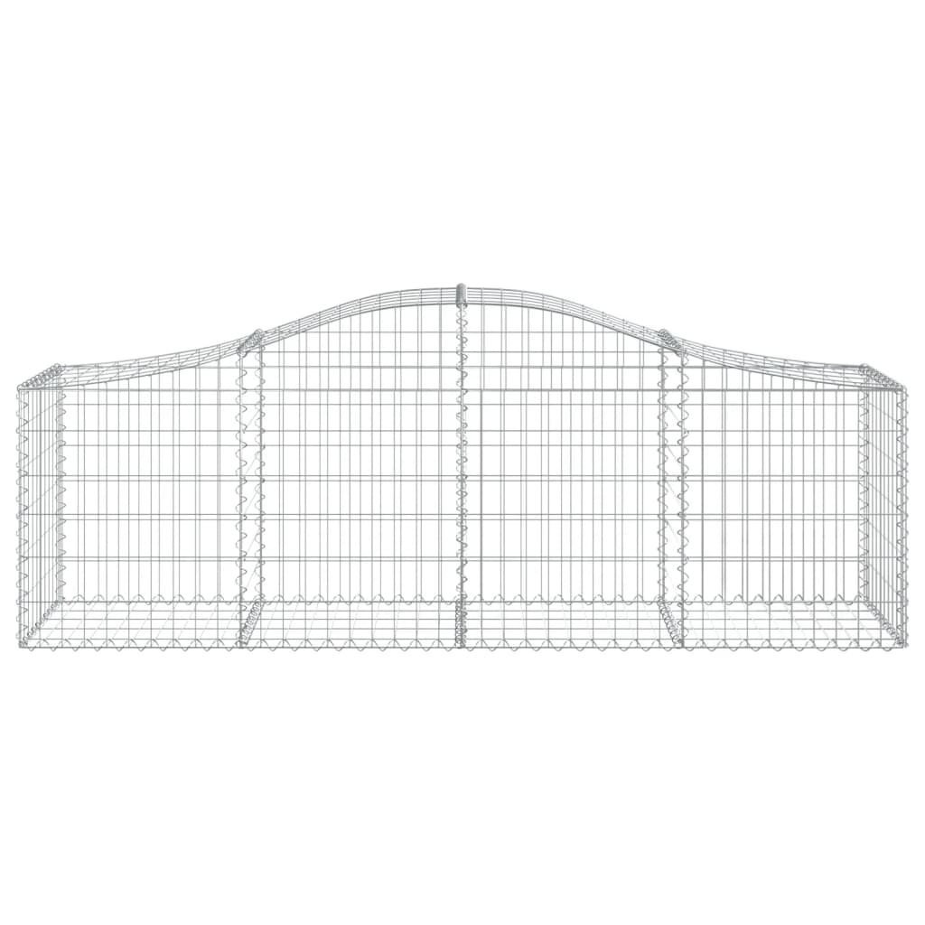 vidaXL 40 db íves horganyzott vas gabion kosár 200x50x60/80 cm