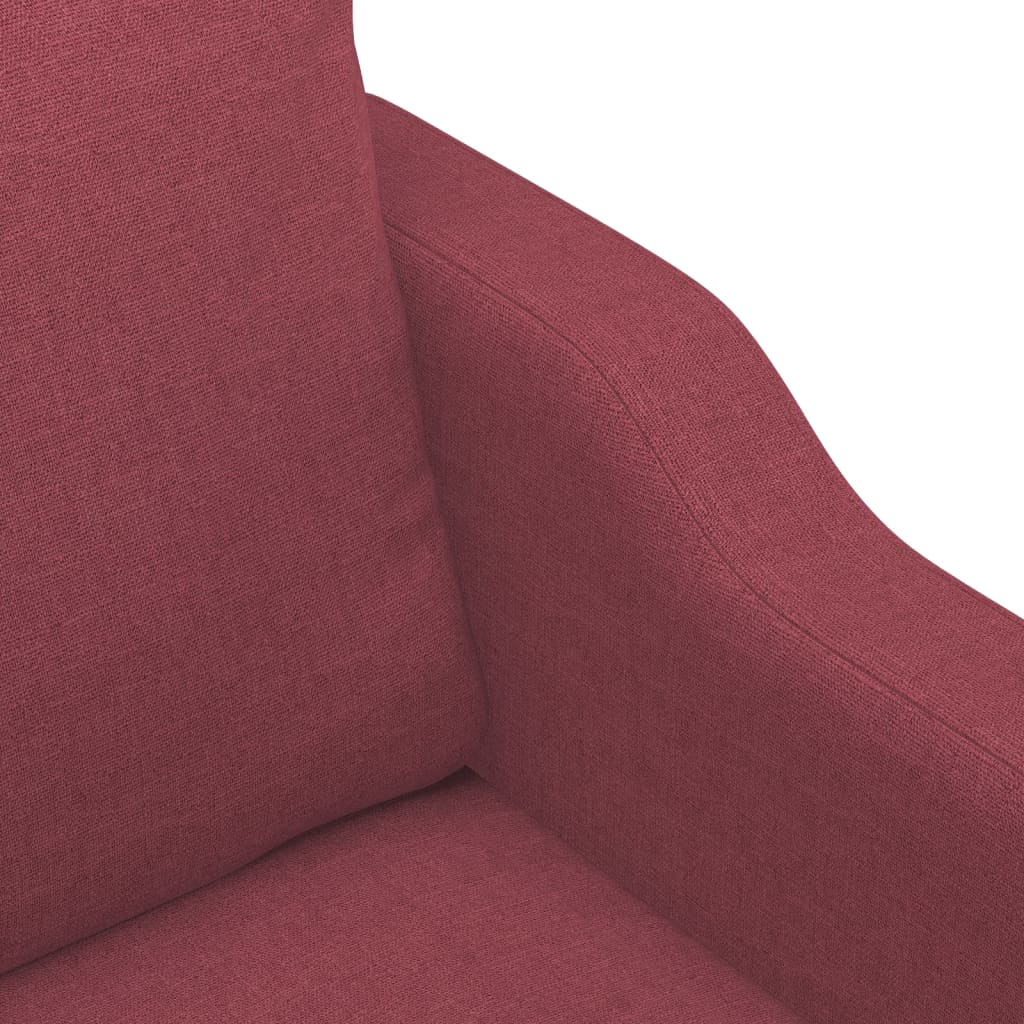 vidaXL 3 személyes bordó szövet kanapé 180 cm