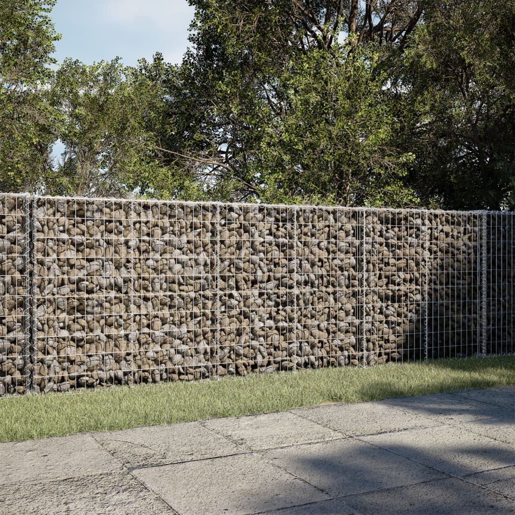 vidaXL horganyzott vas gabion kosár fedéllel 300 x 100 x 100 cm