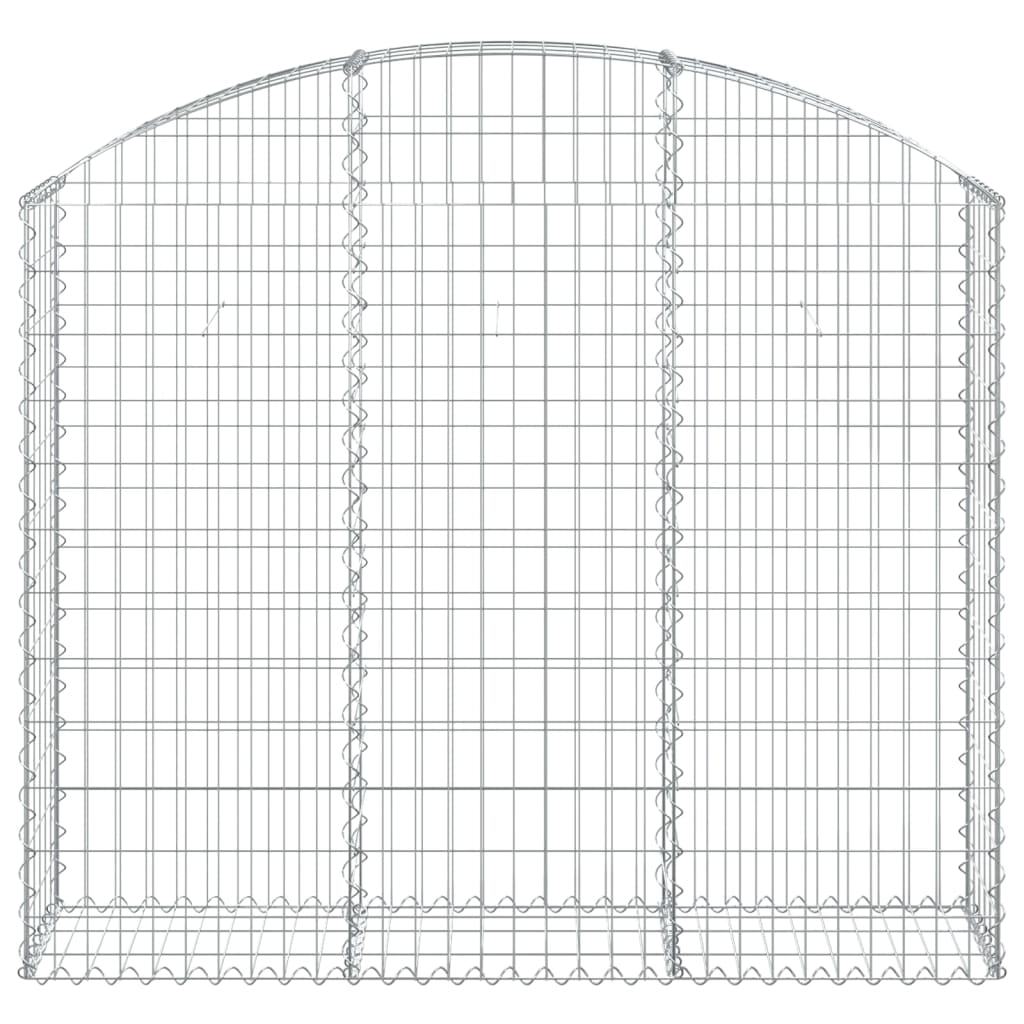 vidaXL íves horganyzott vas gabion kosár 150x30x120/140 cm