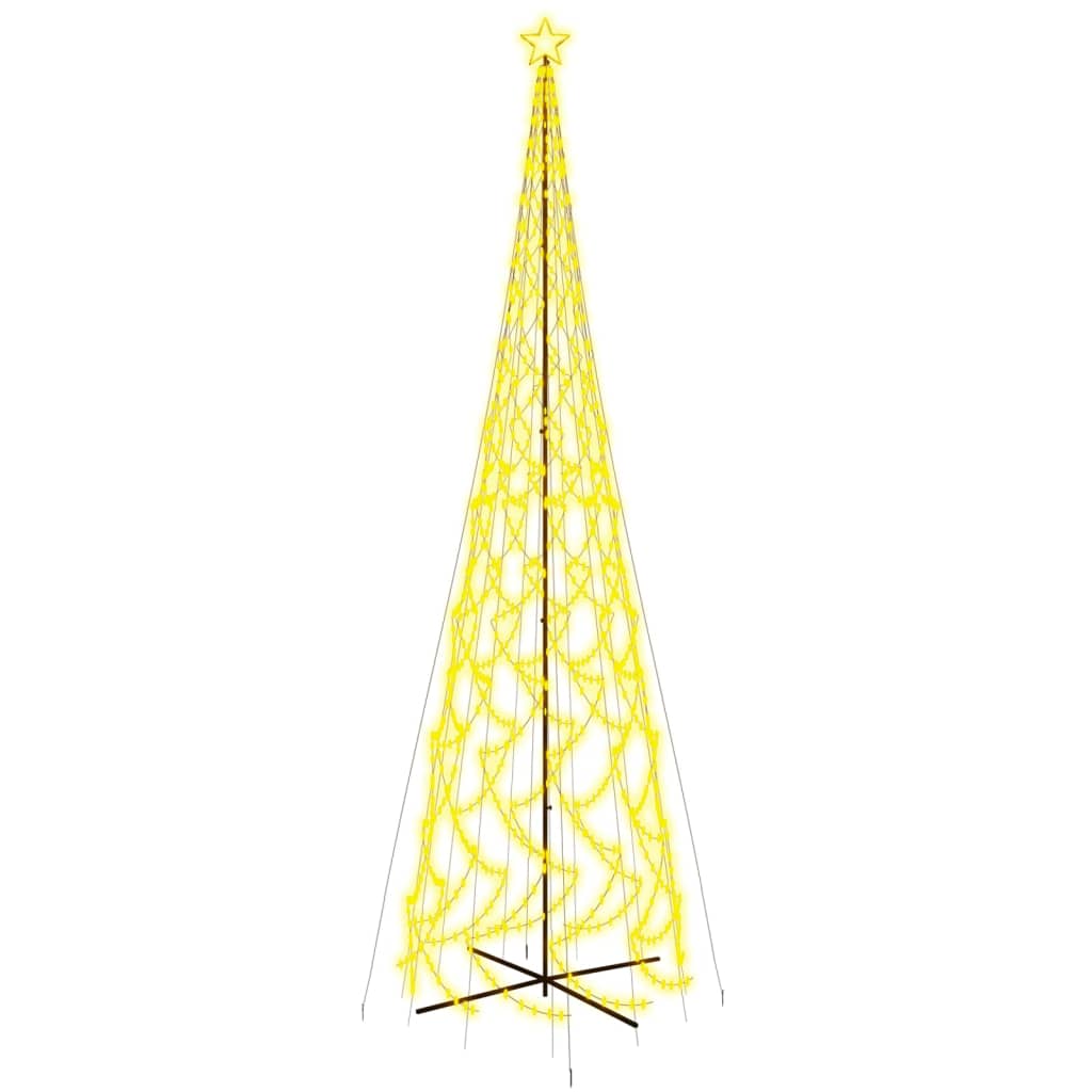 vidaXL kúp alakú karácsonyfa 3000 meleg fehér LED-del 230 x 800 cm