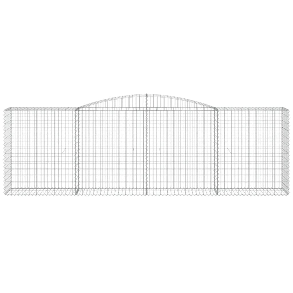 vidaXL íves horganyzott vas gabion kosár 400x50x120/140 cm