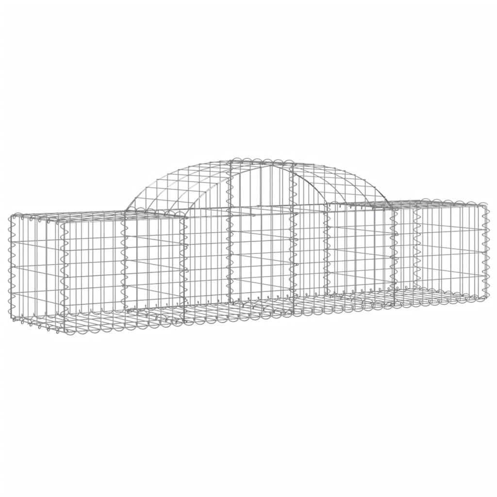 vidaXL 12 db íves horganyzott vas gabion kosár 200x50x40/60 cm