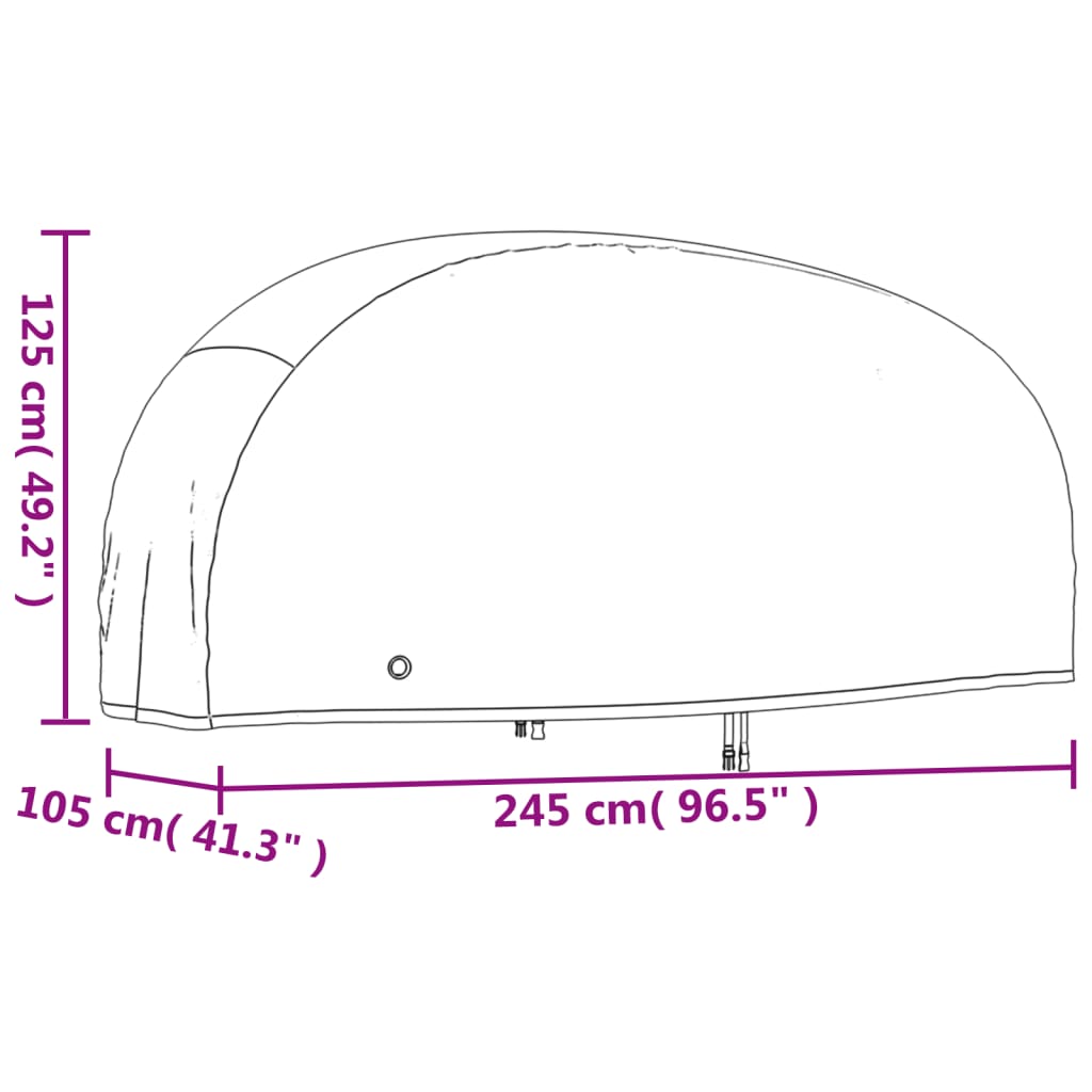 vidaXL 2 db 210D oxford-szövet motorkerékpár-huzat 245x105x125 cm