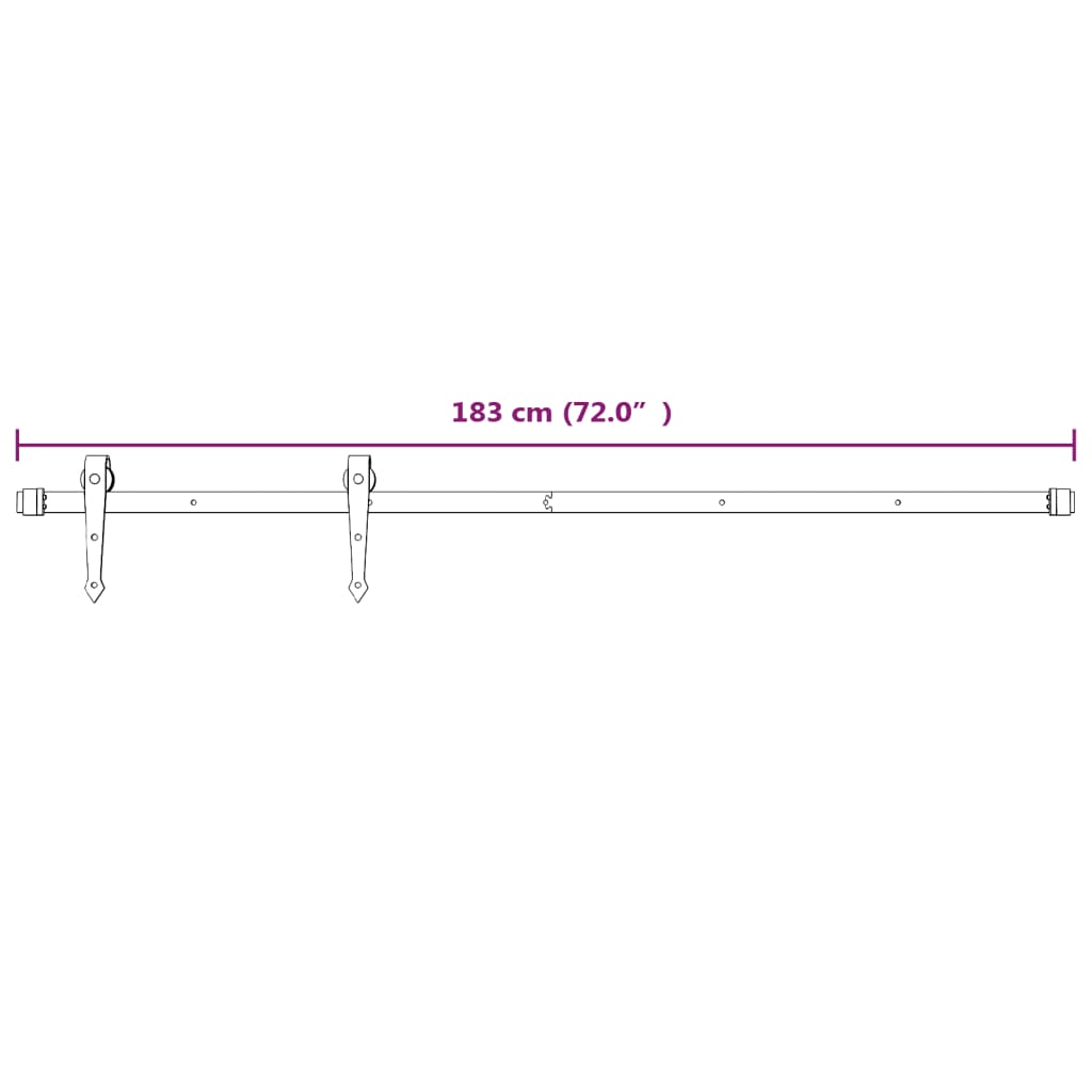 vidaXL tömör fenyőfa tolóajtó fémszerelék szettel 90 x 210 cm