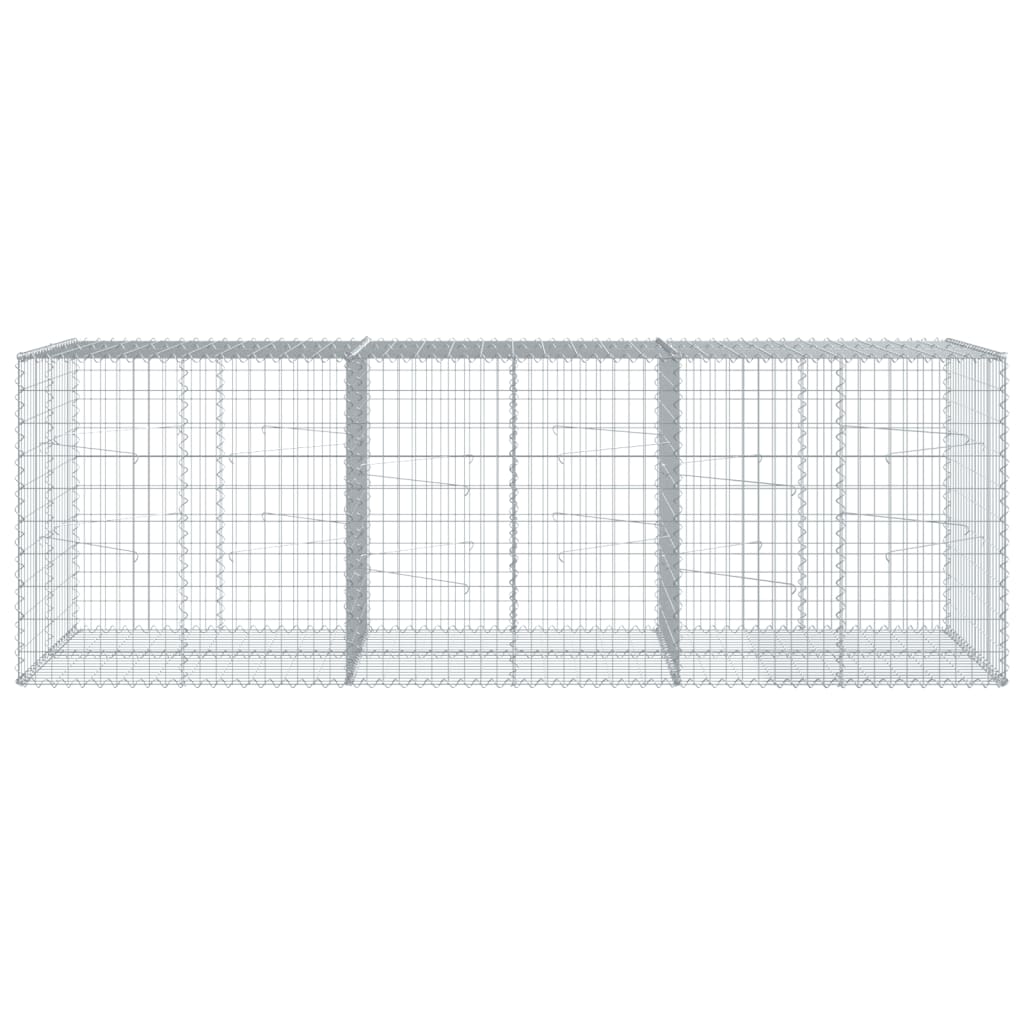 vidaXL horganyzott vas gabion kosár fedéllel 300 x 100 x 100 cm