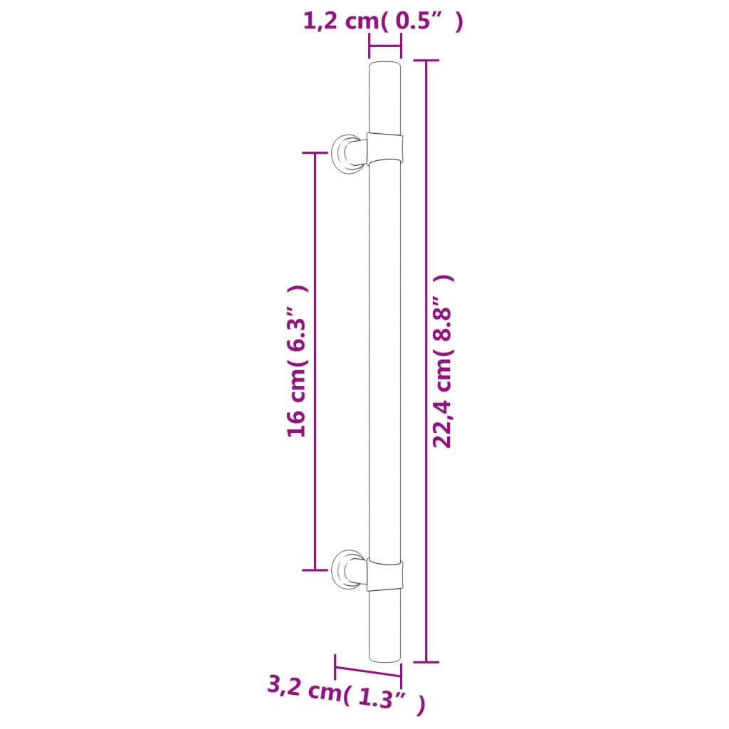 vidaXL 10 db ezüst rozsdamentes acél szekrényfogantyú 160 mm