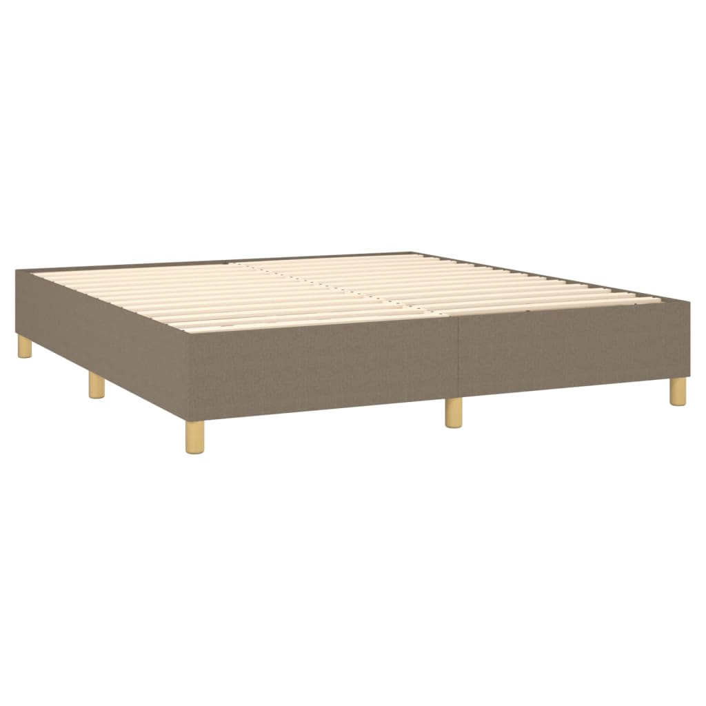 vidaXL tópszínű szövet rugós ágy matraccal 160 x 200 cm