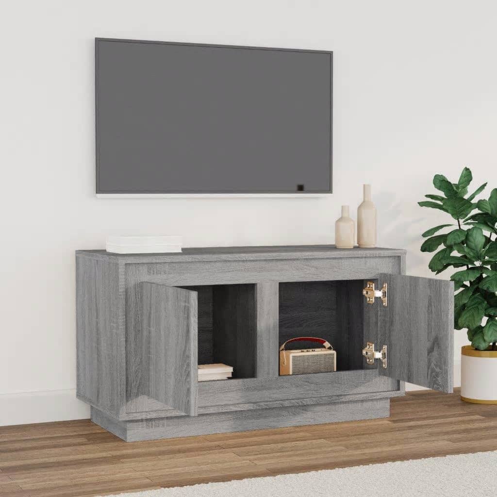 vidaXL szürke sonoma színű szerelt fa TV-szekrény 80x35x45 cm