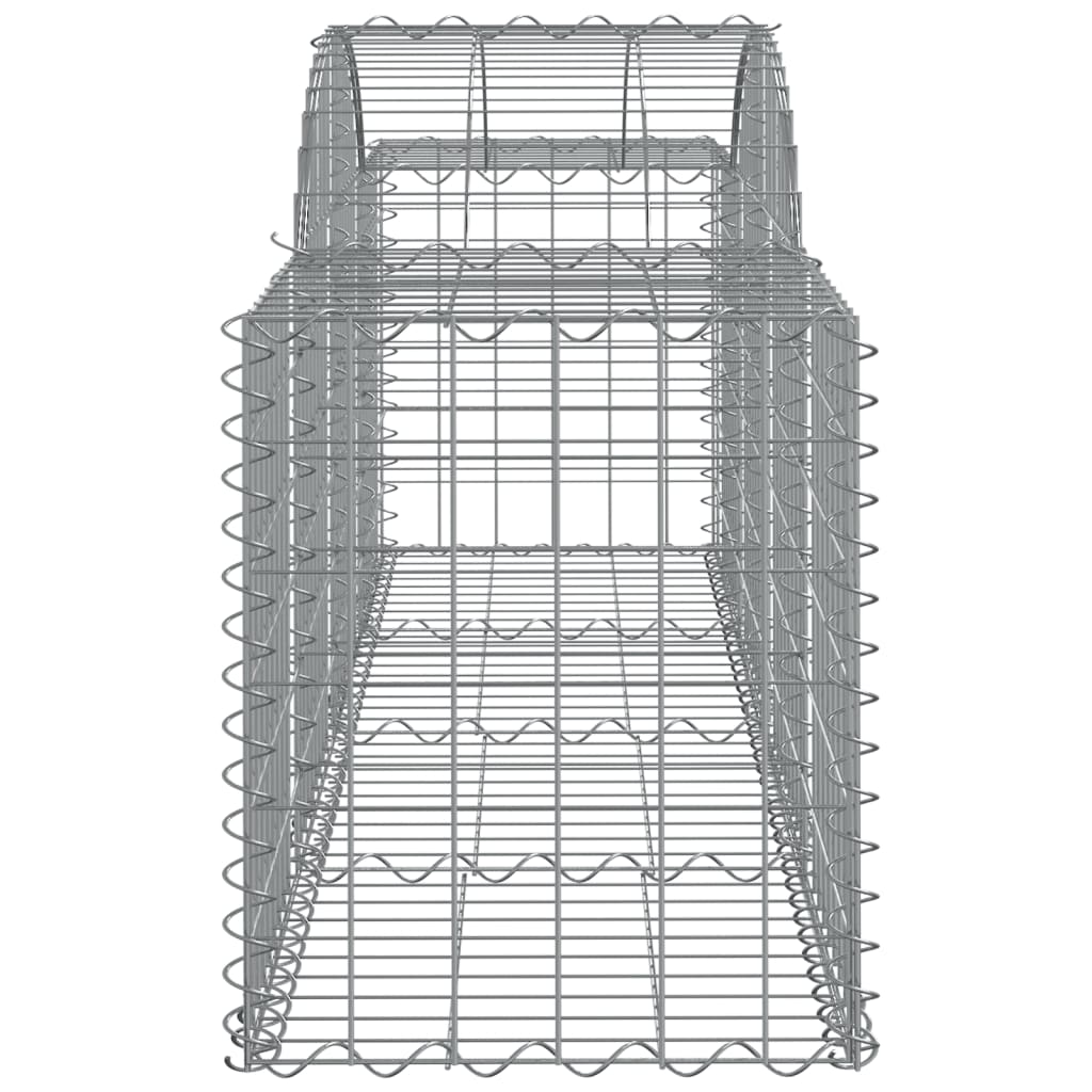 vidaXL 10 db íves horganyzott vas gabion kosár 200x50x60/80 cm