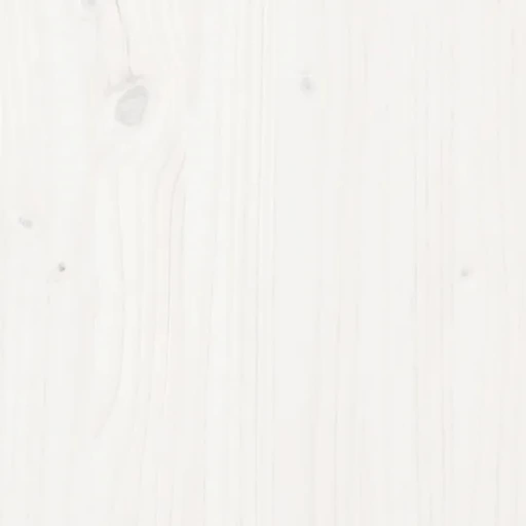 vidaXL fehér tömör fenyőfa dohányzóasztal 80 x 50 x 35 cm