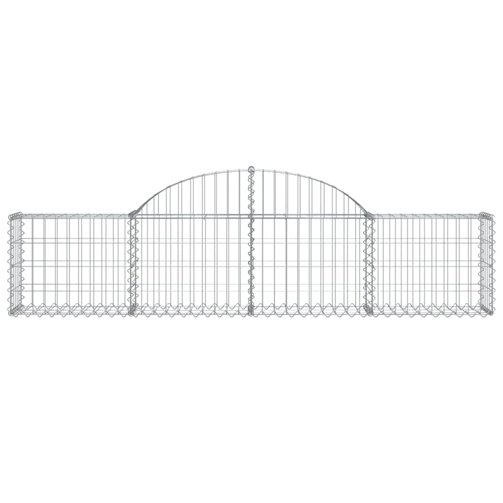 vidaXL 20 db íves horganyzott vas gabion kosár 200x30x40/60 cm