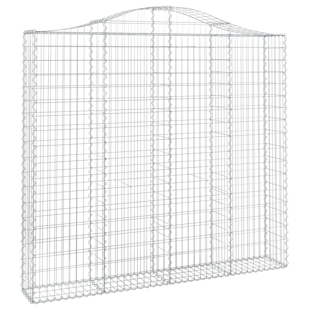 vidaXL 2 db íves horganyzott vas gabion kosár 200x30x180/200 cm