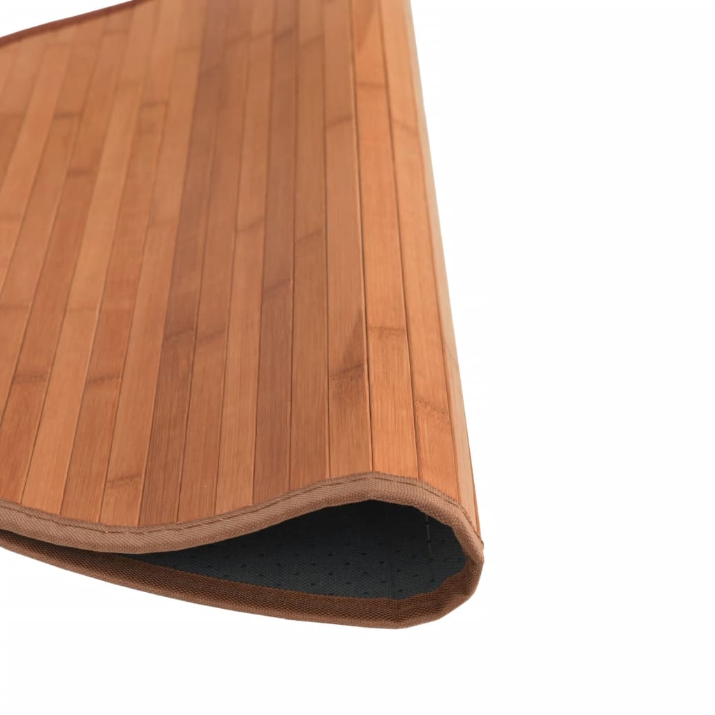vidaXL kerek barna bambusz szőnyeg 80 cm