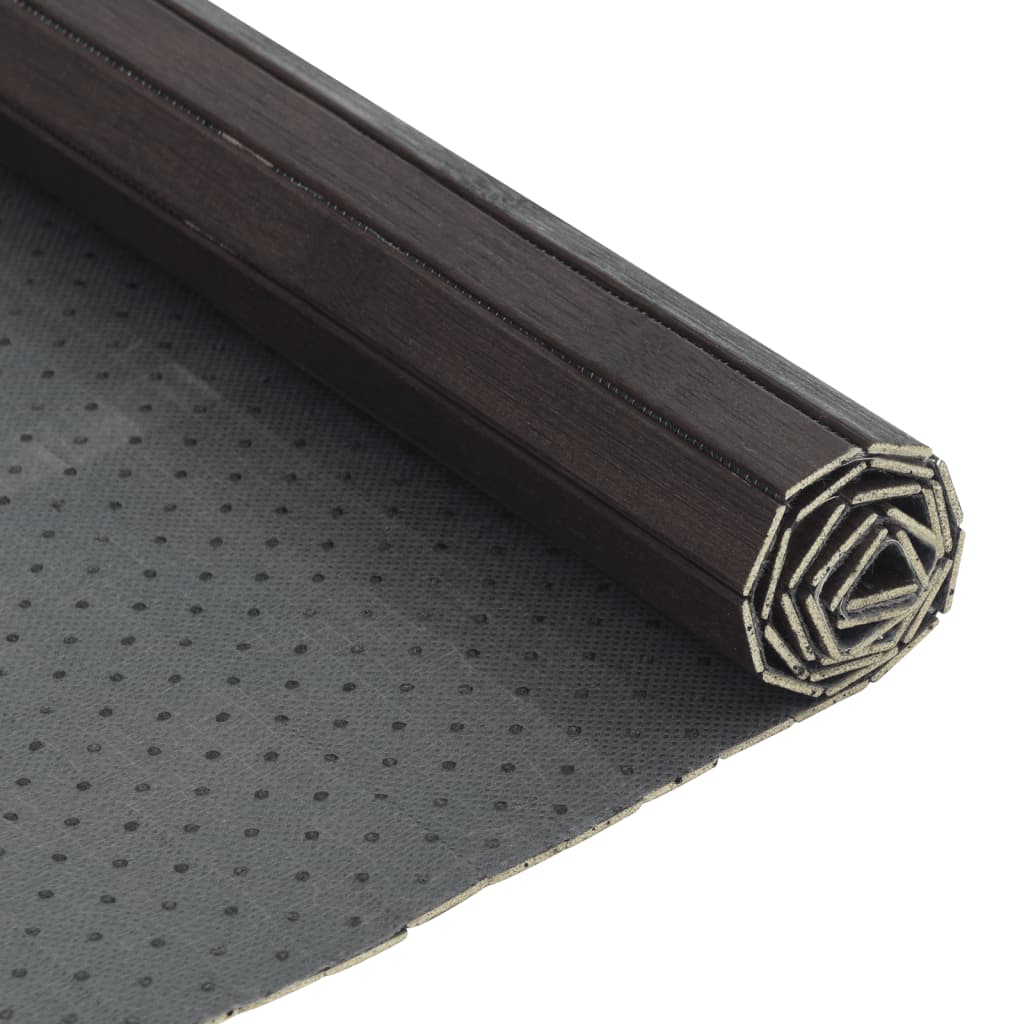 vidaXL négyszögletű sötétbarna bambusz szőnyeg 100 x 200 cm