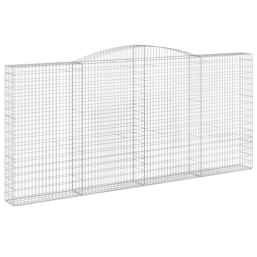 vidaXL íves horganyzott vas gabion kosár 400x30x180/200 cm