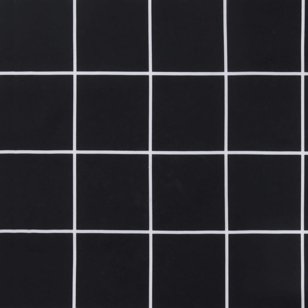 vidaXL fekete kockás oxford-szövet kerti padpárna 120 x 50 x 3 cm