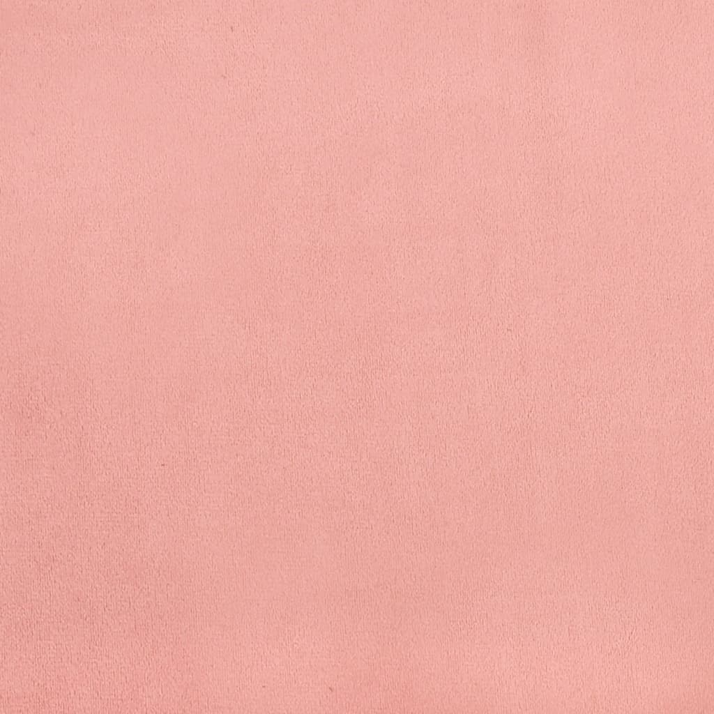 vidaXL rózsaszín bársony fejtámla szárnyakkal 93x23x118/128 cm