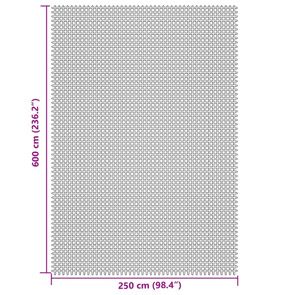 vidaXL krémszínű kempingszőnyeg 6 x 2,5 m