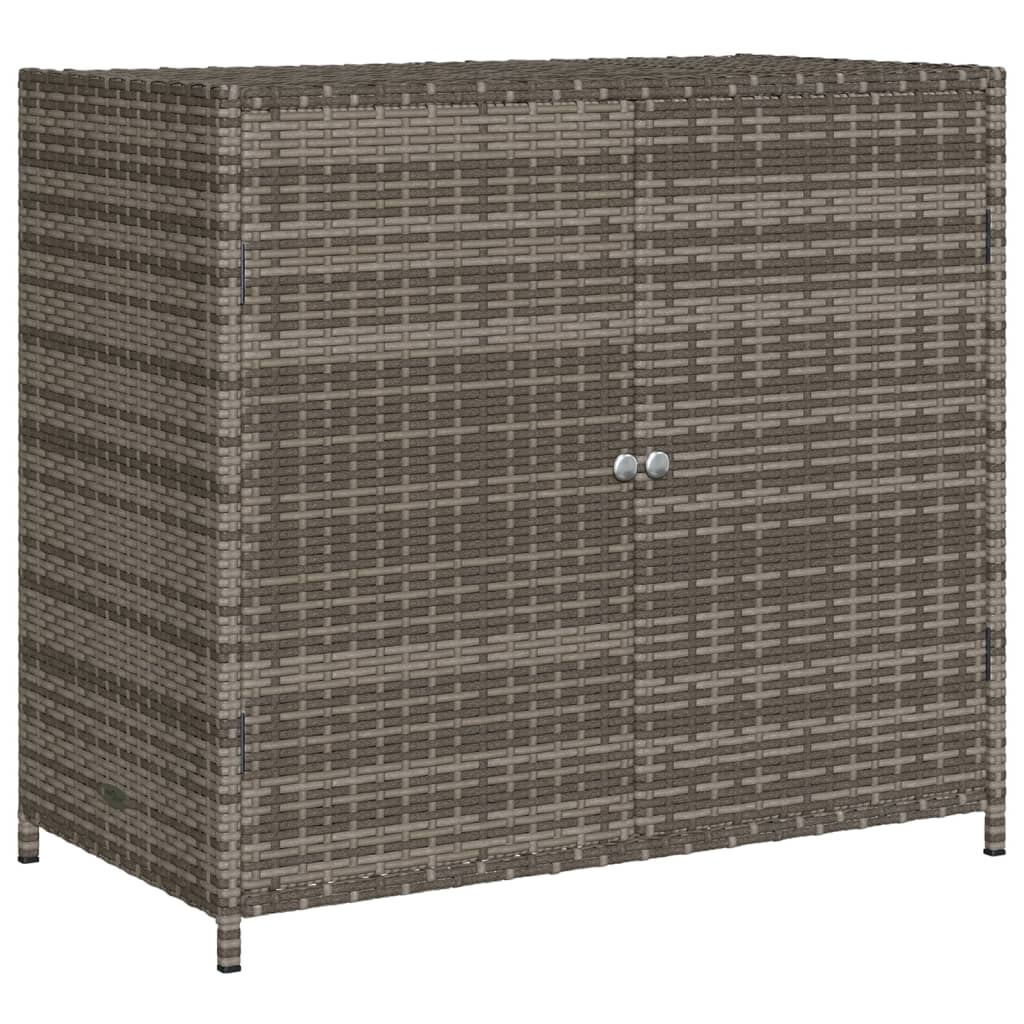 vidaXL szürke polyrattan kerti tárolószekrény 83x45x76 cm