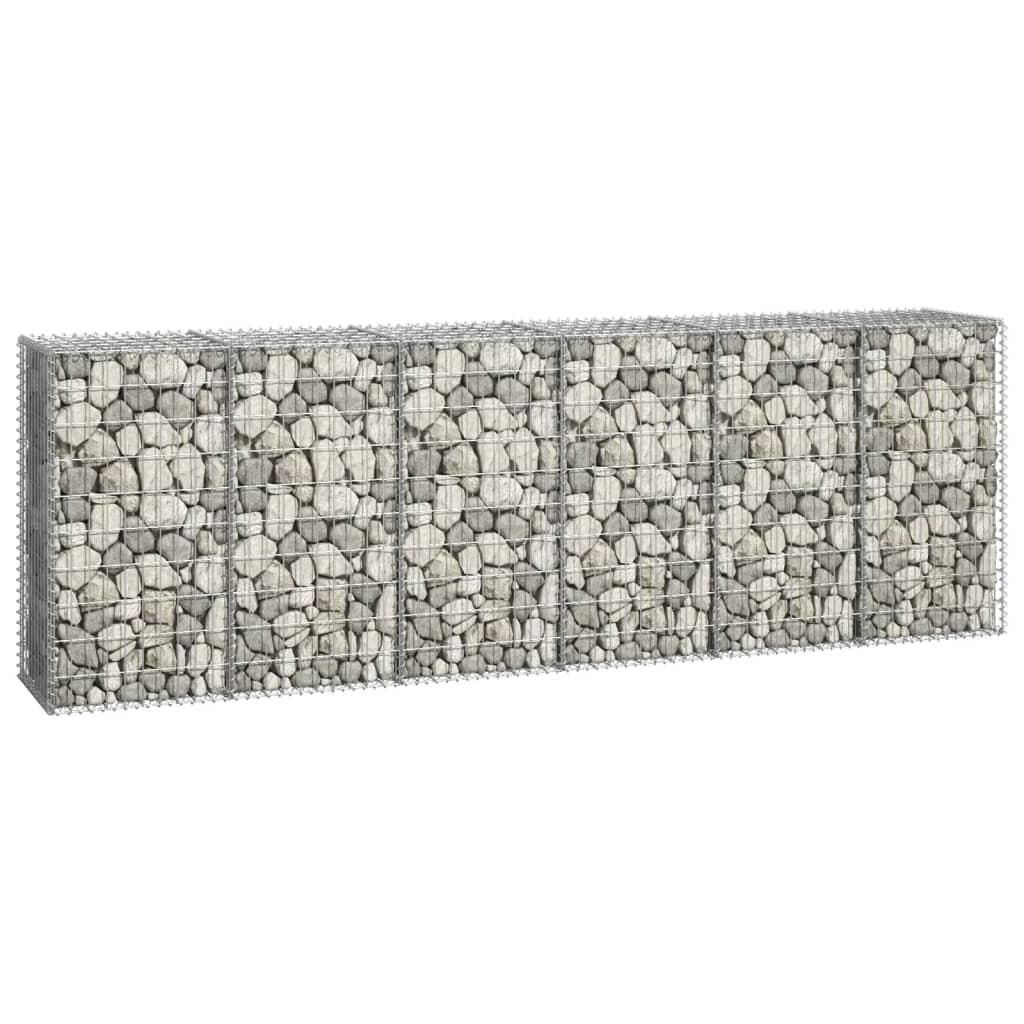 vidaXL horganyzott acél gabion fal fedéllel 300 x 50 x 100 cm