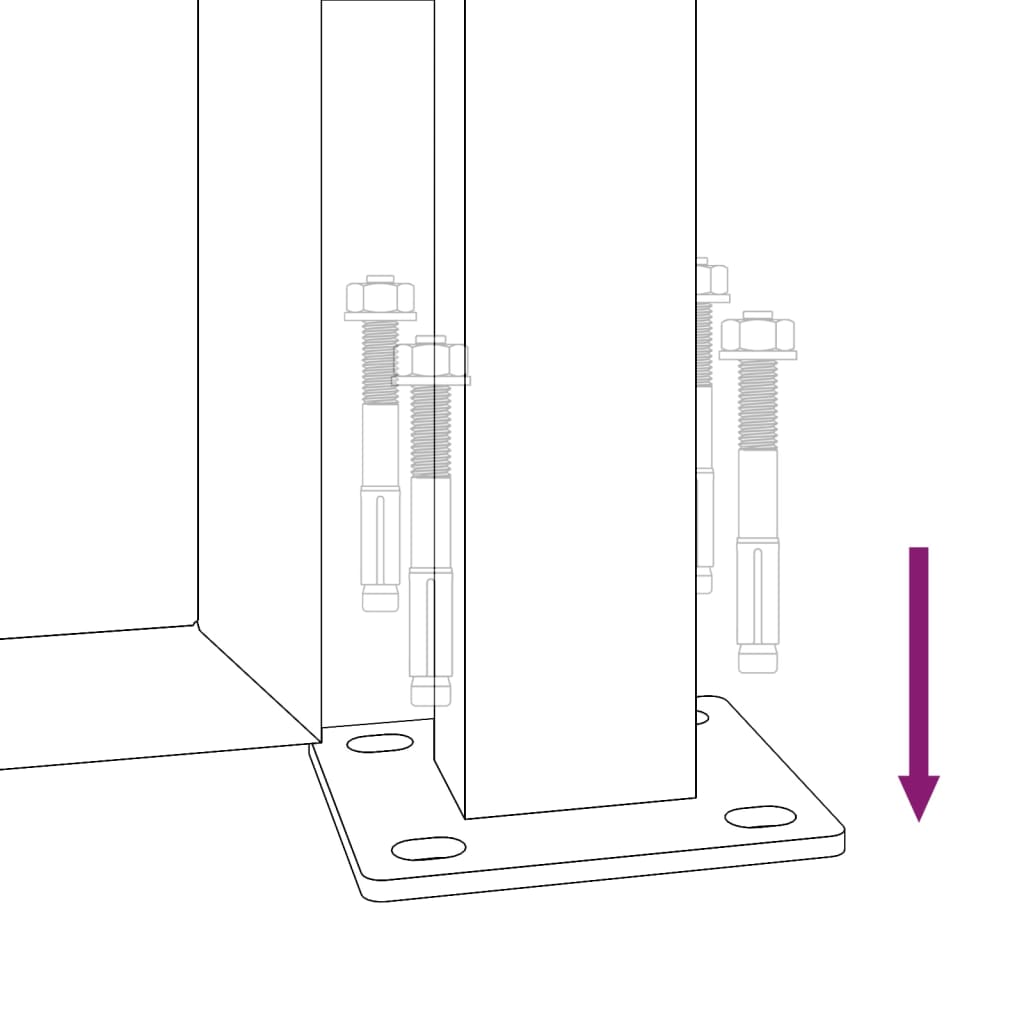 vidaXL antracitszürke acél bambuszmintás kertkapu 105 x 105 cm