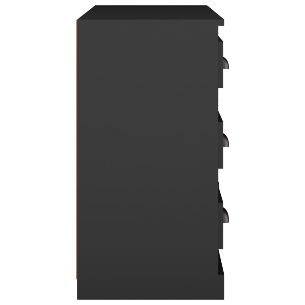 vidaXL fekete szerelt fa tálalószekrény 70x35,5x67,5 cm