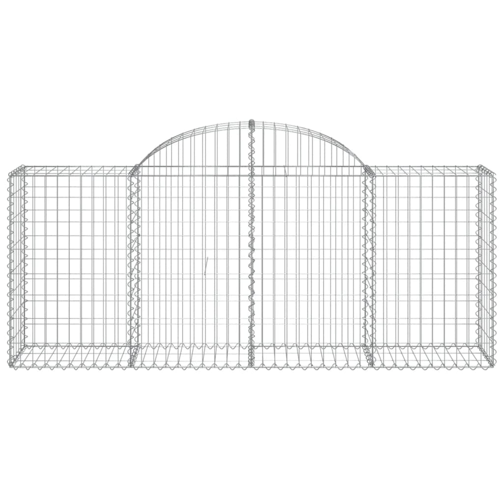 vidaXL 20 db íves horganyzott vas gabion kosár 200x50x80/100 cm