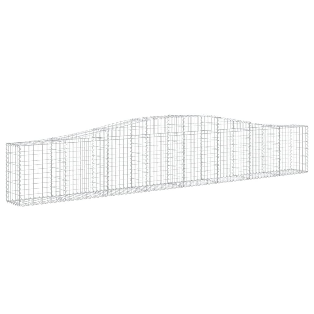 vidaXL 5 db íves horganyzott vas gabion kosár 400x30x60/80 cm