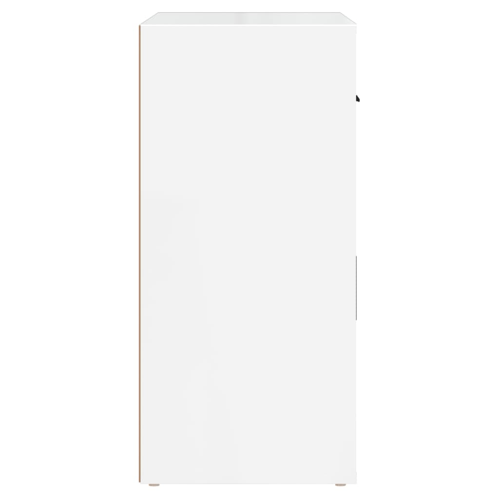 vidaXL magasfényű fehér szerelt fa tálalószekrény 80x33x70 cm