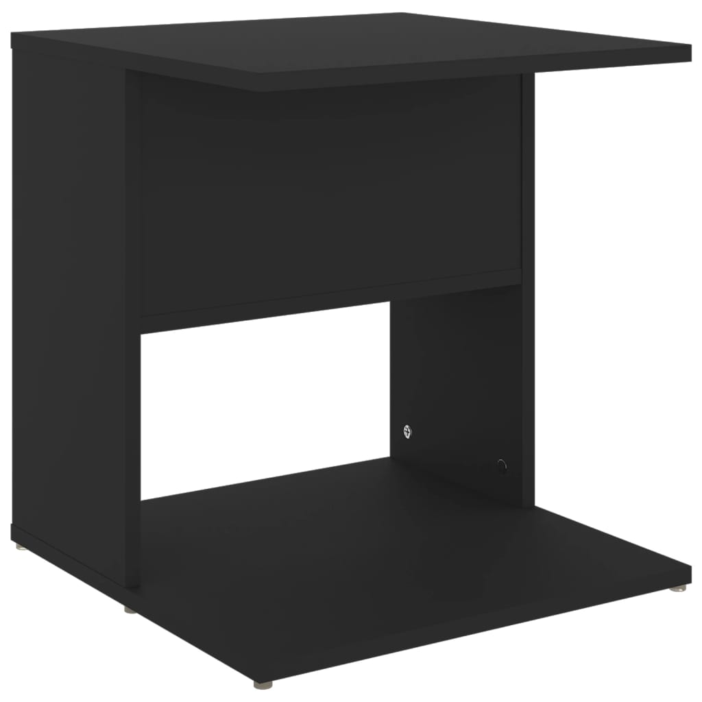 vidaXL fekete szerelt fa kisasztal 45 x 45 x 48 cm